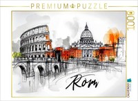 Calvendo Puzzle Rom | 1000 Pieces, Finished Size 25.2 × 18.9 In (64 × 48 Cm) | P