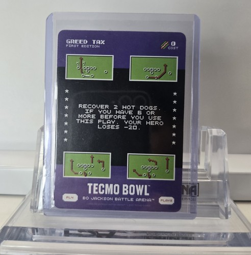 Greed Tax 2026 Bo Jackson Battle Arena Tecmo Bowl Play Card SSP #PL4