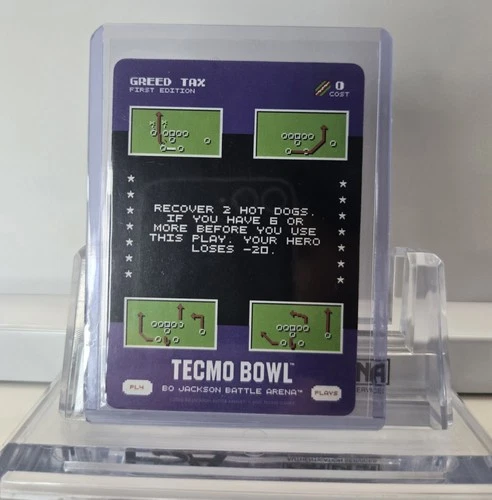 Greed Tax 2026 Bo Jackson Battle Arena Tecmo Bowl Play Card SSP #PL4
