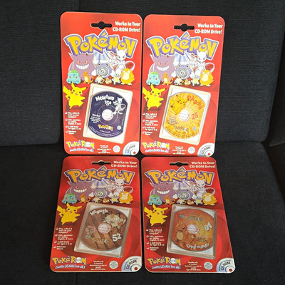 #864081# Pokémon PokéROM 4er-Set Sealed (2000)   Pikachu, Mewtu, Glumanda, Mauzi