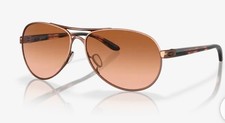 OAKLEY FEEDBACK OO4079-44 Womens Metal Sunglasses Brown ROSE GOLD Frame PRIZM