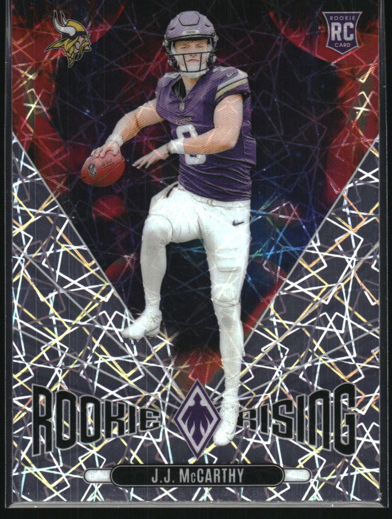 2024 Panini Phoenix #RR-JMY J.J. McCarthy Rookie Rising Lazer
