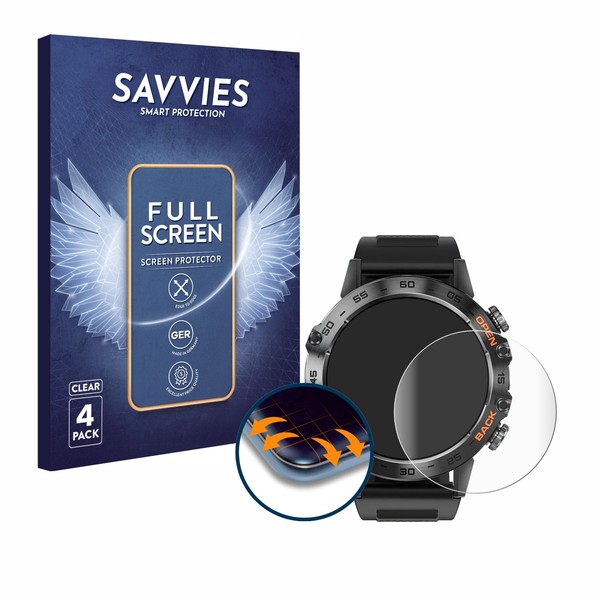 "4X Full-Screen Schutz Folie FüR Lige BW1846A 1.39\" 3D Curved Edge Display"-image