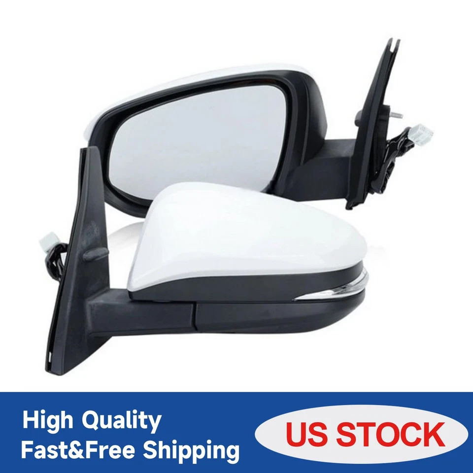 LH Side Mirror For Toyota 4RUNNER 2014-2023 White Pearl Signal Puddle Light 9Pin Foto 2 de 4