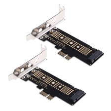 2 PACK NEW NVMe PCIe M.2 NGFF SSD To PCIe X1 Adapter Card PCIe X1 To M.2 Card