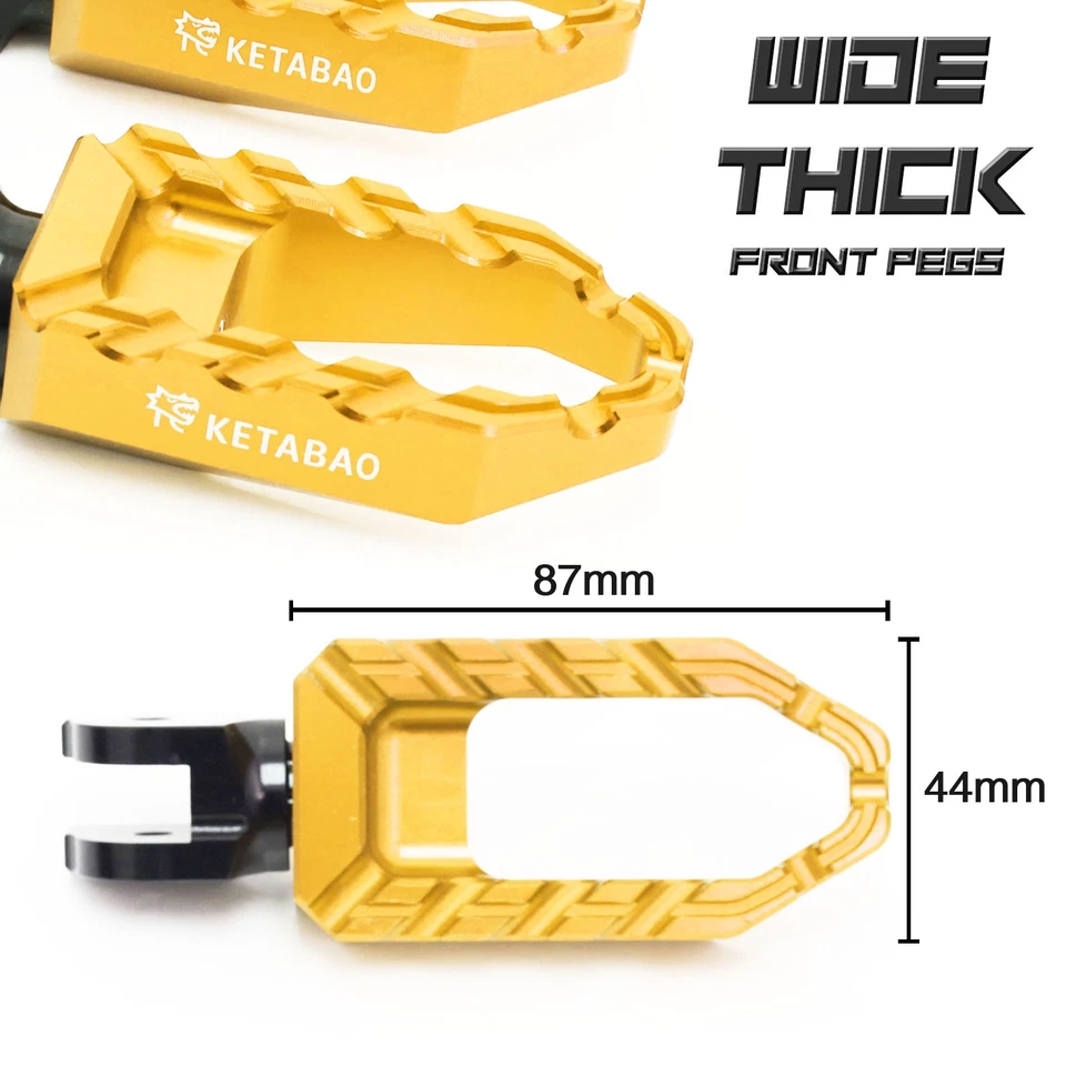 Reposapiés anchos Buzz Front Rider dorado para Honda CBF 1000 / F 06-16 15 14 Foto 4 de 4