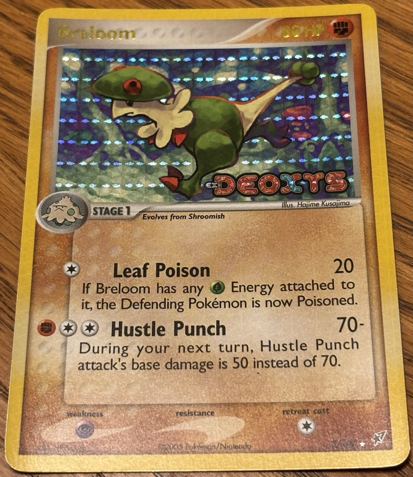 2005 Pokemon EX Deoxys Breloom 3/107 Reverse Holo Stamped  Rare Vintage NM/VLP🔥