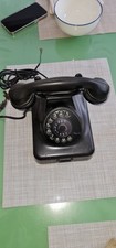 Wählscheiben Telefon W 48, Bakelite, Schwarz, 1950er Jahre