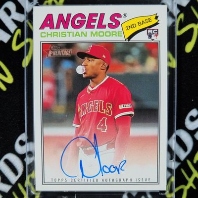2026 Topps Heritage Christian Moore Real One Rookie Auto Autograph 