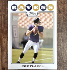 Topps 2008 Topps Joe Flacco Baltimore Ravens #335 Rookie NFL Football Card. rookie card picture