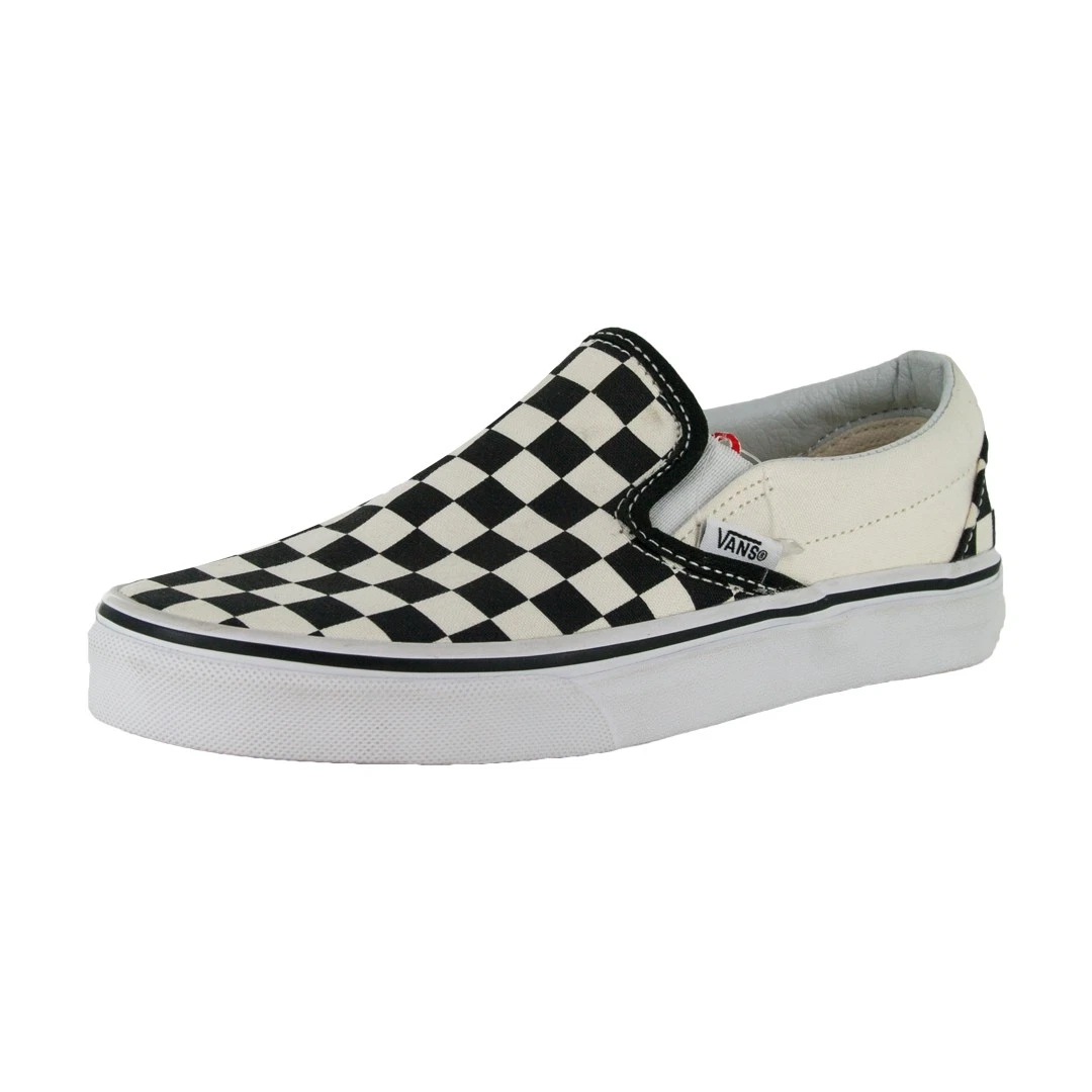 Vans "Checkerboard Slip-On" Sneakers (Black/Off-White) Skateboarding Vulc Shoes