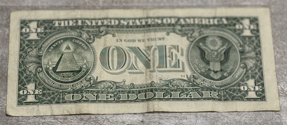 July 23, 1990  Birthday Note Fancy Serial Number One Dollar Bill 01990723 - Image 3 of 3