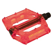 pair of plastic fixed/bmx pedals with big pin 9/16 neon orange WELLGO bi