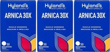 Hyland's Arnica 30x 50 Tablets 3 Pack  150 Tablets , Bruising, Swelling, Mu...