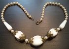 *RARE* VINTAGE ESTATE UNSIGNED MIRIAM HASKELL MILK GLASS 17.5" NECKLACE! G26821