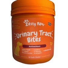 Zesty Paws Probiotic Bites Pumpkin 90 Soft Chews Dog Digestive Support EX 9/26 N