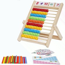 Grundschule Rechenschieber 28 X 21CM Abakus Kinder mit Zählstäben Zahlenalphabet