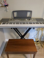 Yamaha YPG-235 76-Key Electronic Keyboard Instrument with Stand, Silver/Black