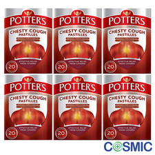 6 X Potter'S Chesty Cough Pastilles Non-Drowsy - 20 Pastilles