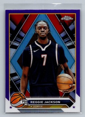 REGGIE JACKSON 2024 TOPPS CHROME PURPLE REFRACTOR CARD #168 /349