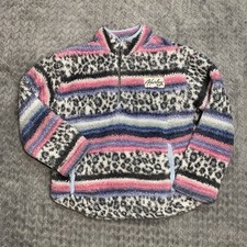 Hurley Kids Sherpa Pullover Quarter Zip Jacket Size M 7/8 Cozy Fleece