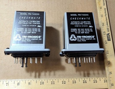 Lot Of Two [2] Tri-Tronics Checkmate Photo Controls Model PM-7400X5