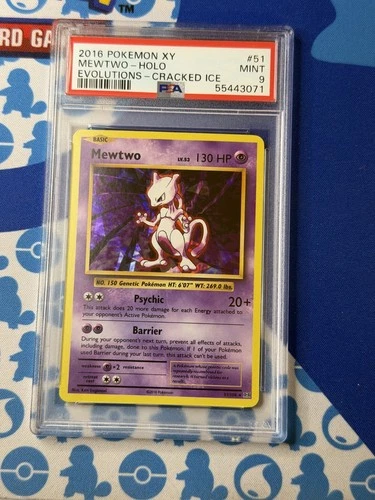 Mewtwo Cracked Ice Holo PSA 9 | XY Evolutions #51/108 | 2016 Pokémon