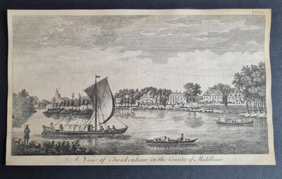 Antique 1776 print - View of Twickenham - London - Middlesex - River Thames