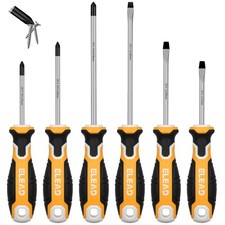 6-Piece Magnetic Screwdrivers Set, 3 Phillips...