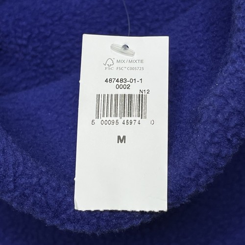 GAP Fleece Pullover Womens M Medium Mockneck Arctic Cobalt Blue Polyester NEW - Picture 10 of 10