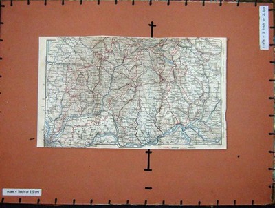 Original alte Vintage Druck Karte 1921 Deutschland Todtnau Stauffen Basel Zurzach 20.