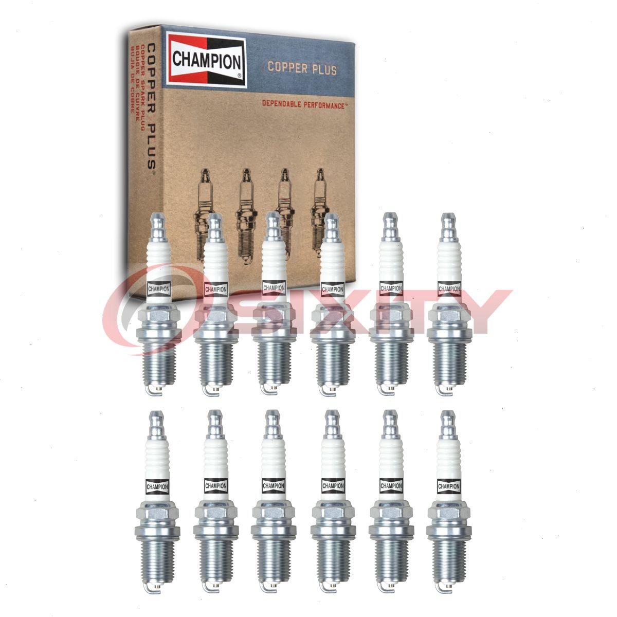 12 pc Champion Copper Plus Spark Plugs for 2001-2005 Mercedes-Benz C240 2.6L tj