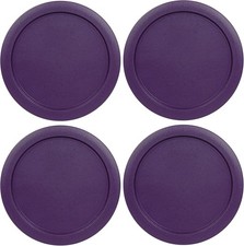  Bowls, 7.5-Inch Plastic Round Lids Covers for Pyrex 7402-PC, Airtight 