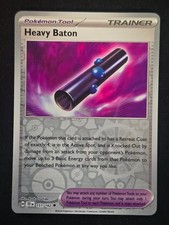 heavy baton pokemon card - 151/162 (TEF) Uncommon If the Pokemon this card is attached to has a Retreat Cost of exactly 4 Pokemon Trading Card TCG Heavy