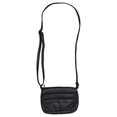 Umhängetasche, Damen, Schwarz, Einfarbig, 14, 2, 13 cm #aDI
