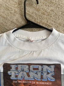 Camiseta Near Deadstock Vintage 1988 NES Videojuego Iron Tank Invasion Of Normandy