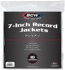 Polylined Black Paper 7 in Square Corner Record Sleeves - 50 Ct  Inner Protecti