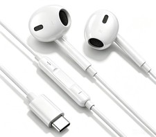 Wired Earphones With Type-C Port, Built-In Microphone, Hifi Sound, Deep Bass, N