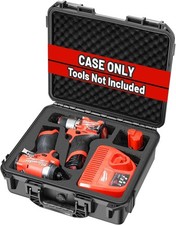Case for Milwaukee M12 Impact Driver & Drill Set - Waterproof Tool Box