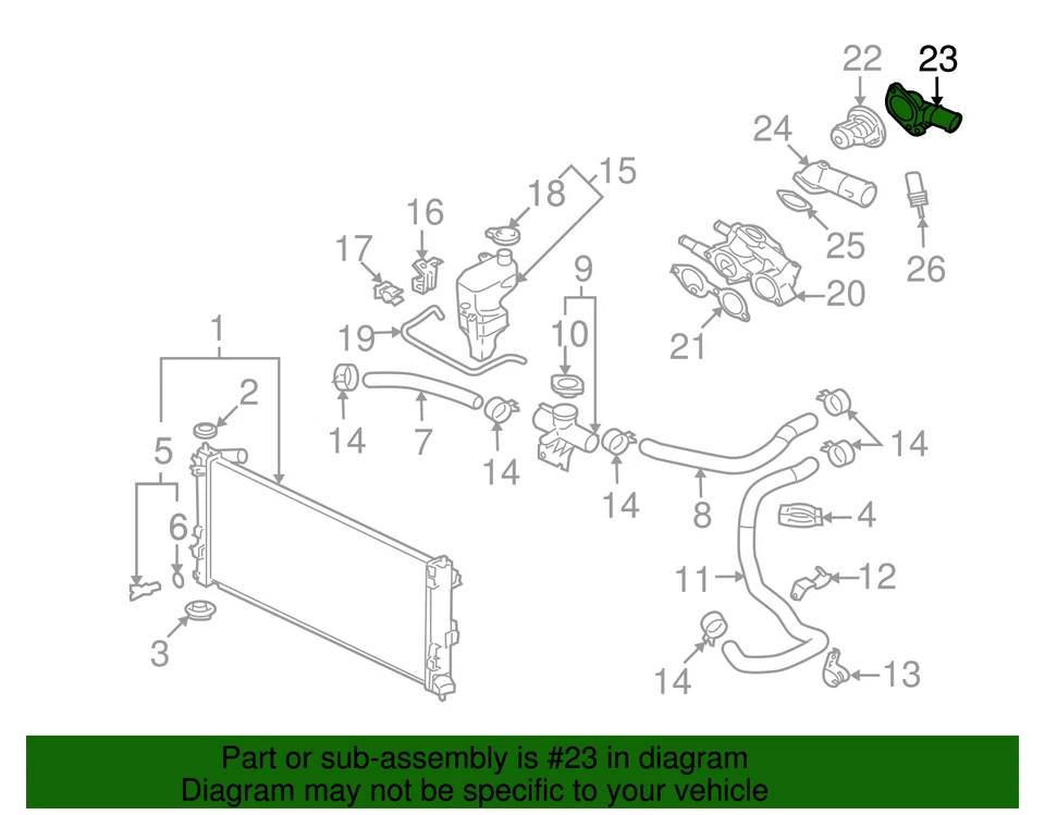 Carcasa termostato refrigerante motor Mitsubishi original 1305A023 Foto 2 de 2
