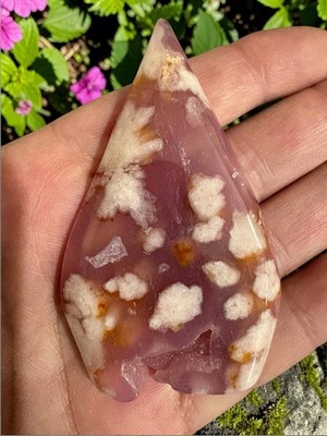 Cherry Blossom Agate Freeform Tower, Pink Flower Crystal, Growth Stone Decor,