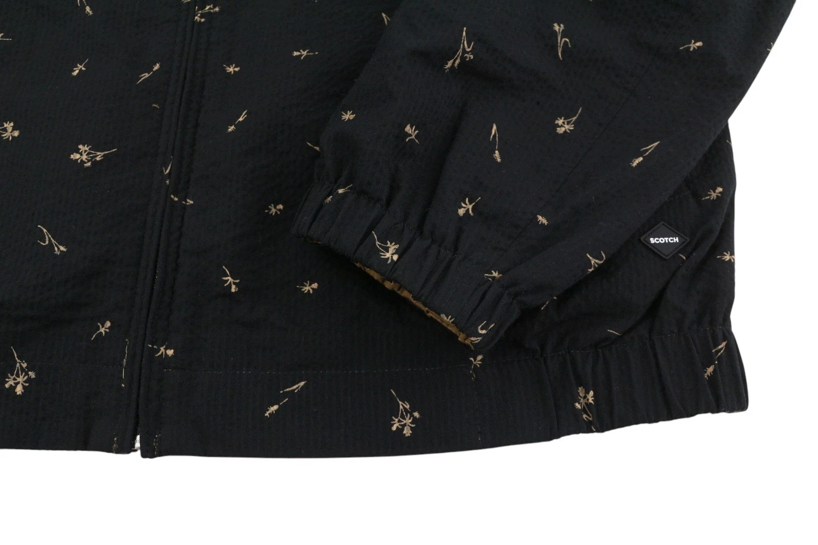 SCOTCH & SODA Men Jacket M Black Reversible Patterned Lightweight Full Zip DDP image 8