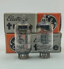1 NOS GAIN MATCHED PAIR GE JG 12AT7/45° D GETTER/1957/MAXI TESTED 