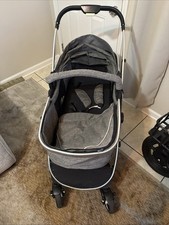 2 in 1 Baby Folding Stroller Convertible Bassinet Pushchair for Newborns GREY
