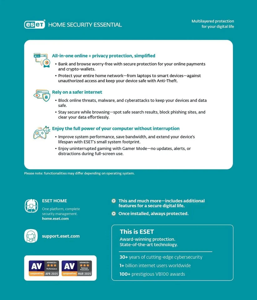 ESET Home Security Essential 2026 - 3 Devices/ 1 Year. For USA Only - Image 2 of 2