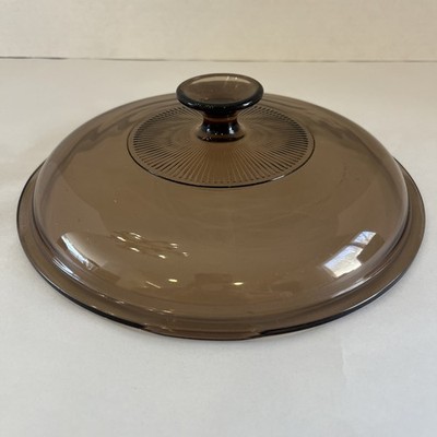 Vtg Pyrex V 33 C Amber Glass Replacement Lid 9.25  Vision Corning Ware