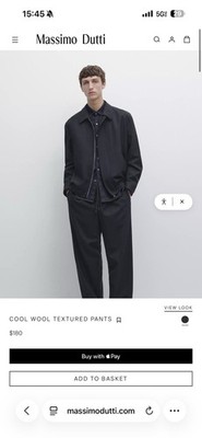 Massimo Dutti Cool Wool Men s Pants MEDIUM