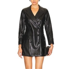 Cami NYC Tamia Faux Leather Dress in Black