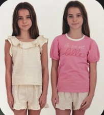 NWT French Connection Youth 3 Pc Set Ruffle Shorts tops 10-12 emballished
