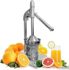 Stainless Steel Manual Citrus Juicer — Heavy Duty Lemon / Orange Hand Press